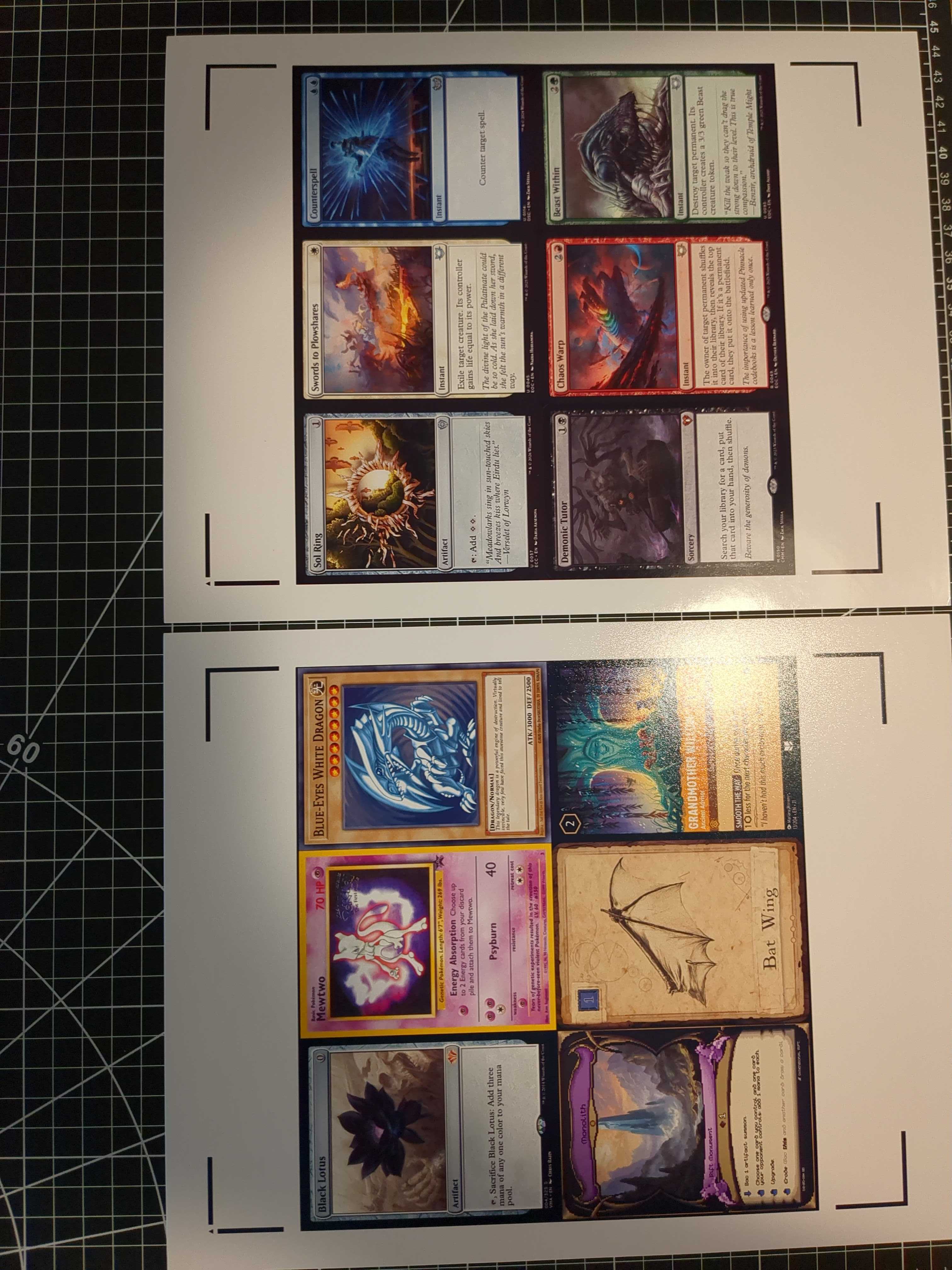 Showcasing the shine of both the satin (left) and glossy (right) finishes.