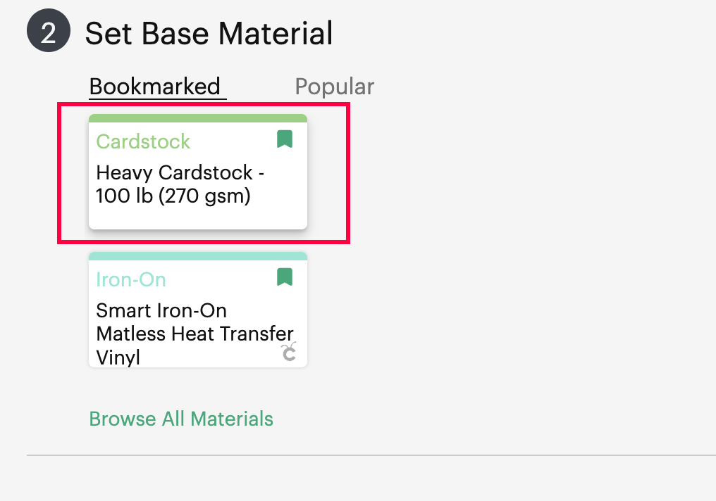 The Base Material setting I use. Despite the label it can cut 300 gsm without issues.