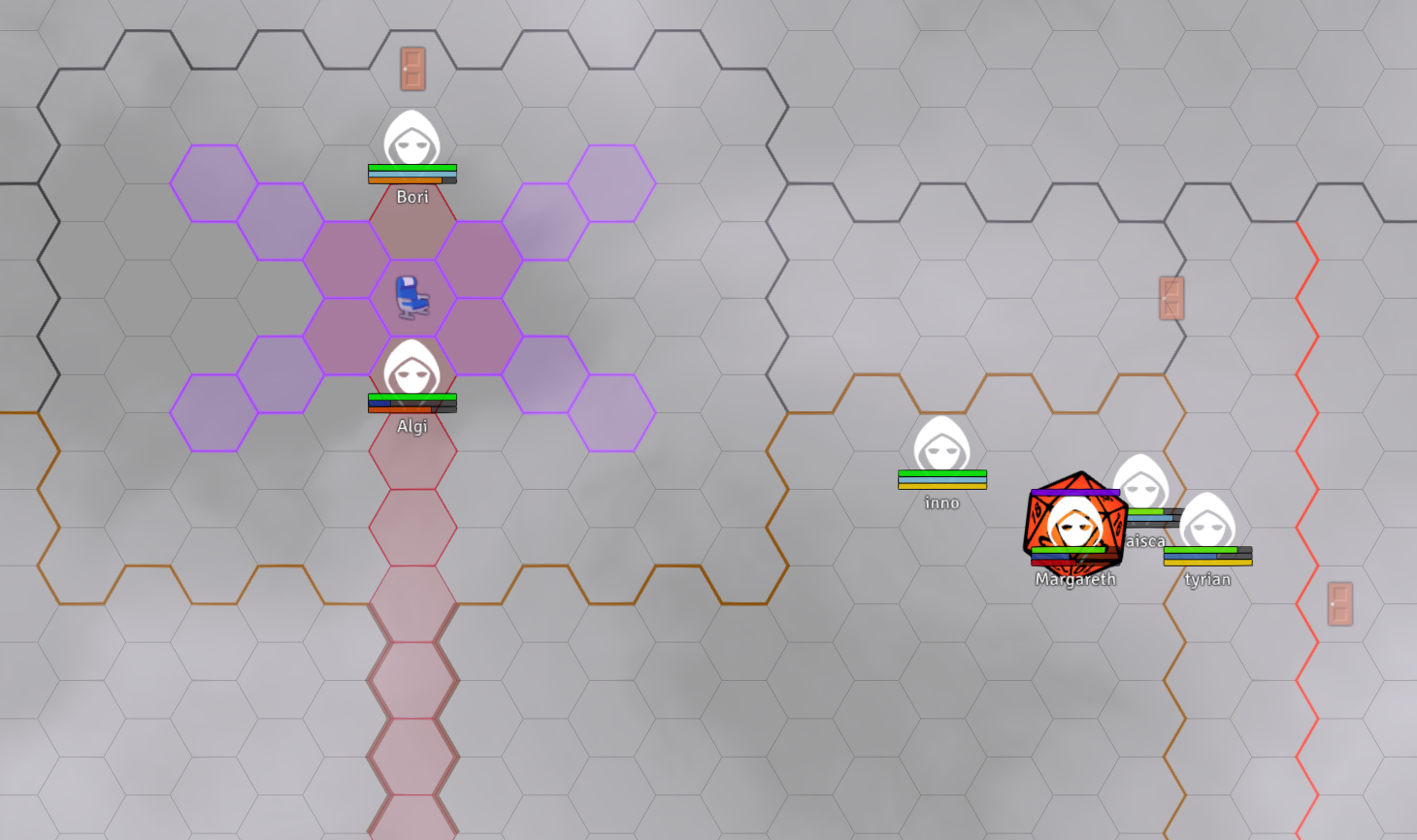 An actual example from a scene in a previous campaign; I used the hexagons module to sketch the lay of the land of several possible encounters during prep and very quickly make any adjustments due to player actions and interactions.